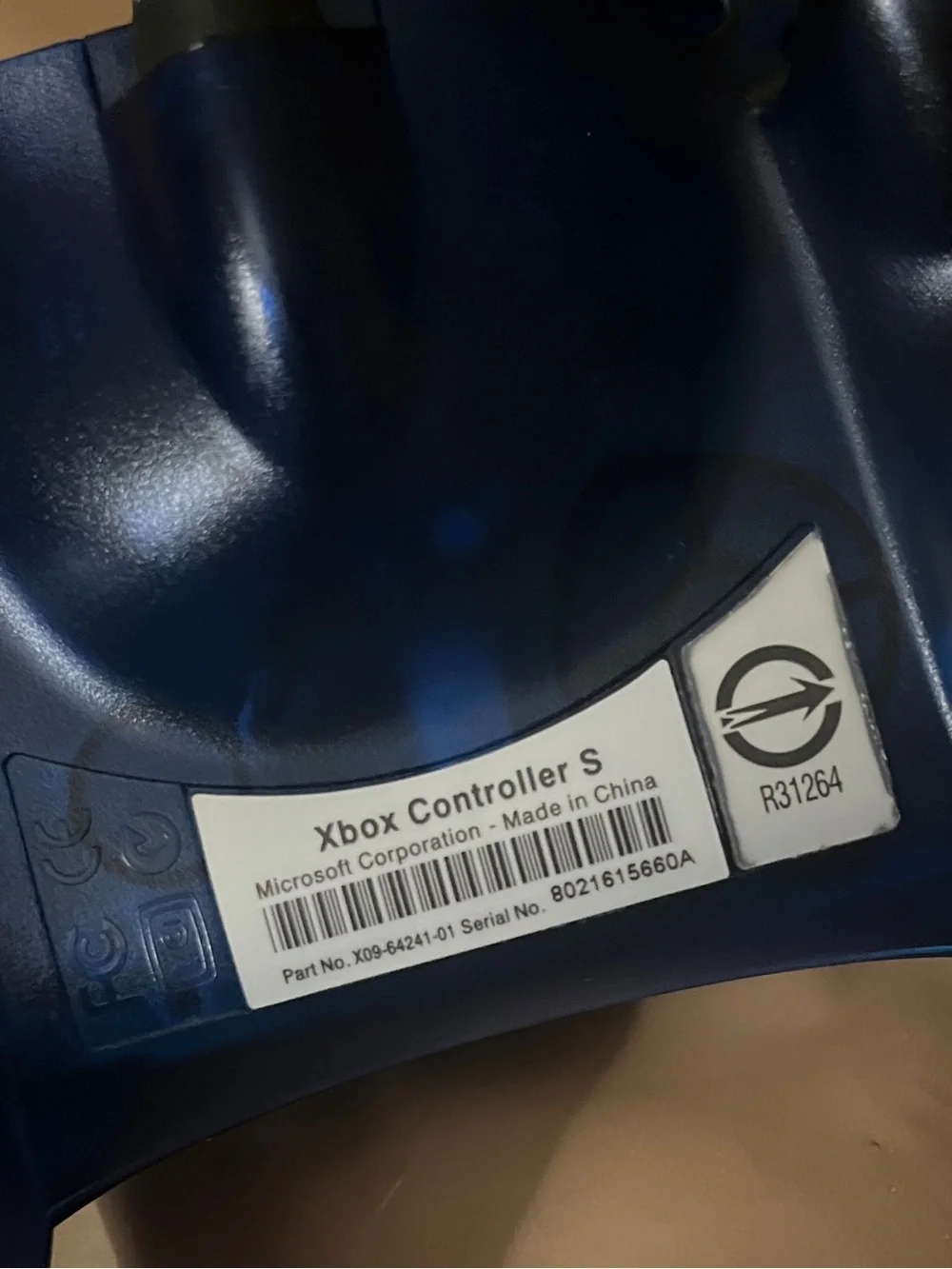 Original OEM Microsoft Xbox Controller Type S Transparent Blue Wired